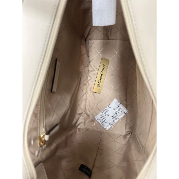 Michael Kors tote bag carmen large leather tote purse light sand - Picture 8 of 11